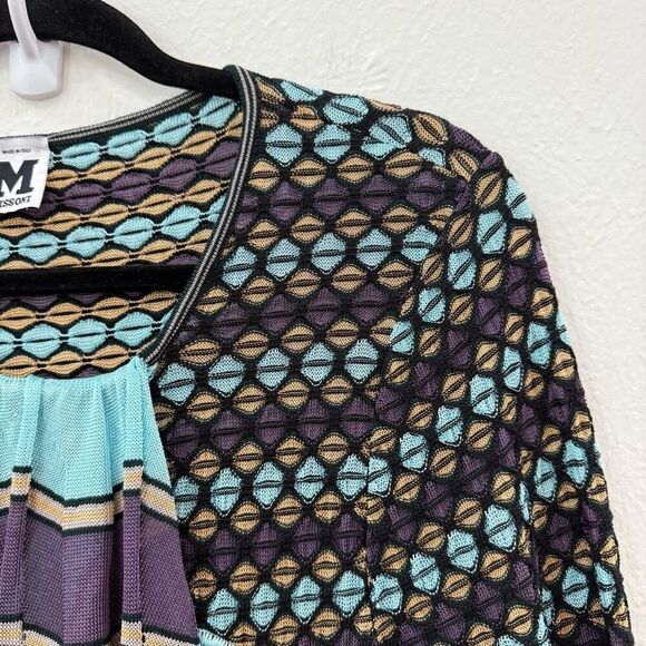 Missoni Women’s Size 10 Multicolored Textured Knit Long Sleeve Pullover Sweater - Picture 4 of 11